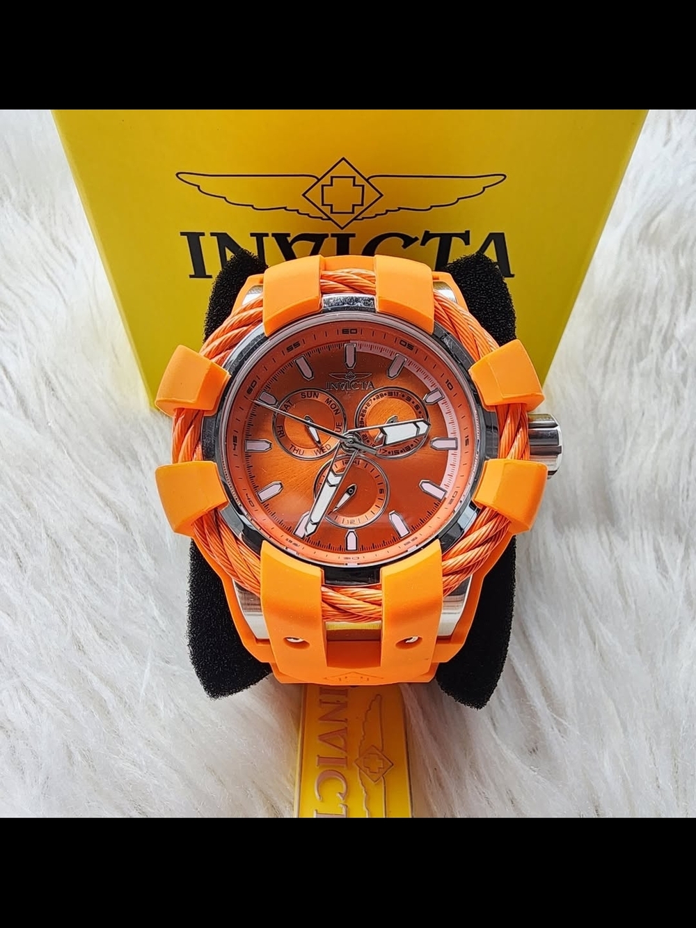 Invicta Men's Orange Cable-Accented Chronograph Watch